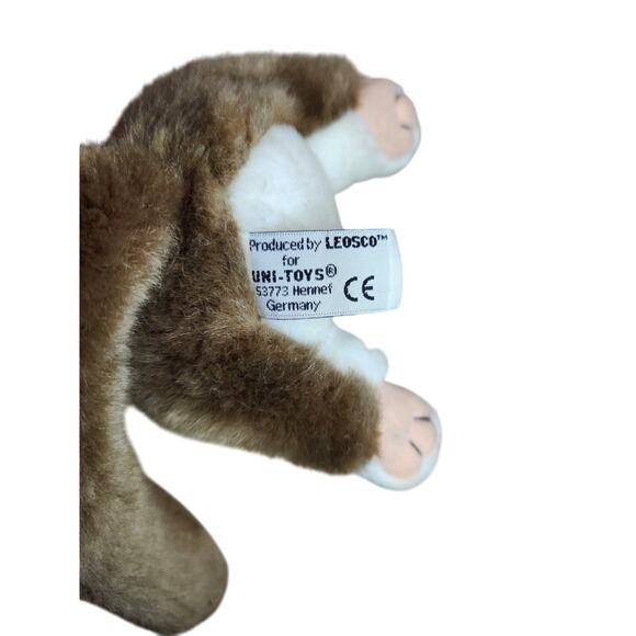 Vintage Leosco Uni-Toys Plush Stuffed Animal‎ Made in Germany Brown White Toy - Picture 5 of 6